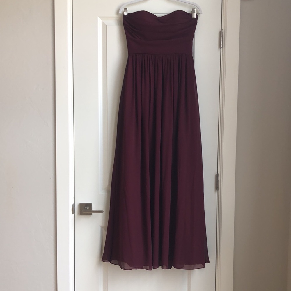 Camille La Vie Semi-Sweetheart Draped Bodice Bridesmaid Formal Dress Size 4